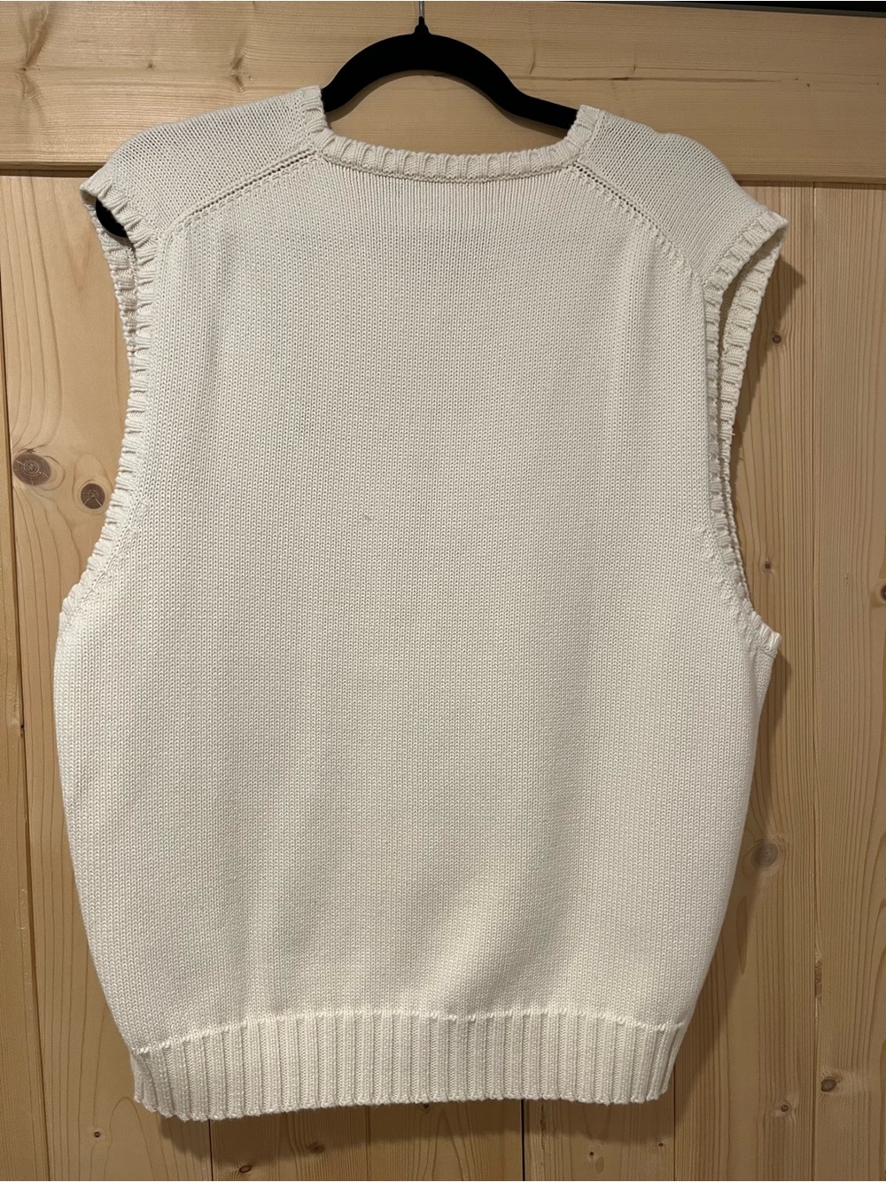 Ralph Lauren White V-Neck Sweater Vest with Navy Pony XL - Picture 7 of 7